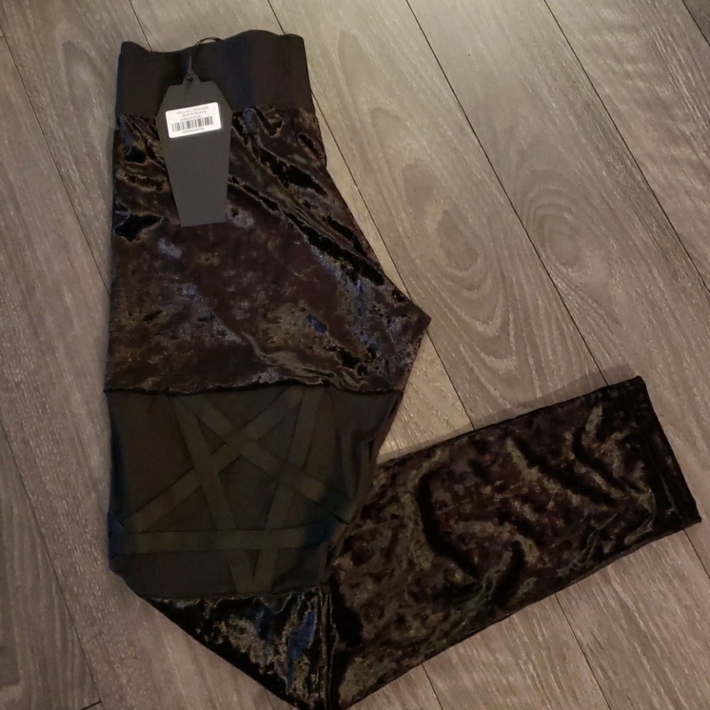 Killstar Hellion Velvet Leggings